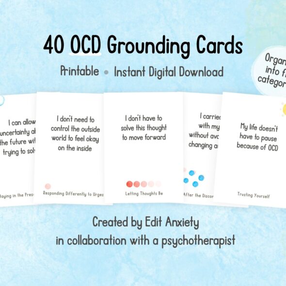 40 Grounding Cards for OCD (Printable)