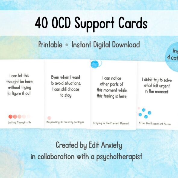 40 OCD Support Cards (Printable)