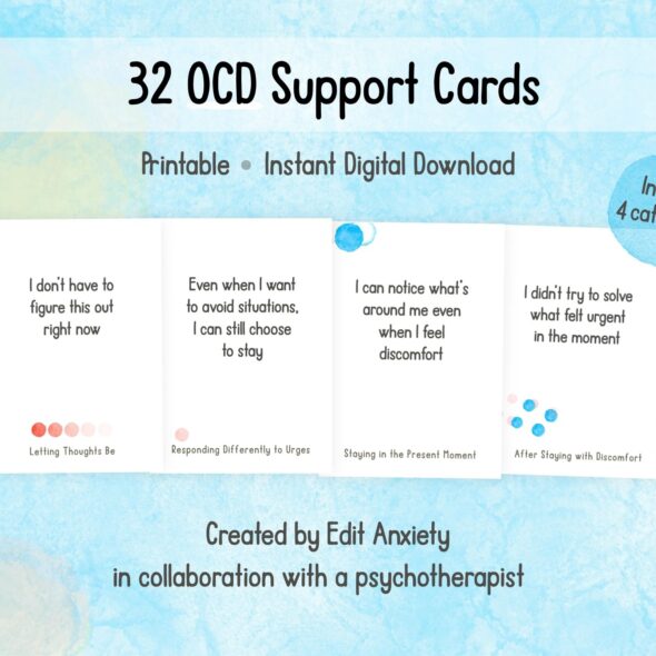 32 OCD Support Cards (Printable)